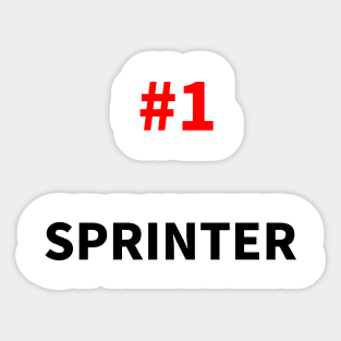 number one sprinter Sticker